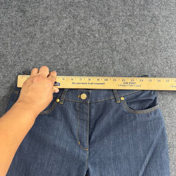 Brooks Brothers Womens Jeans Size 4 Straight Blue Dark Wash Denim Pants Stretch - Picture 7 of 10